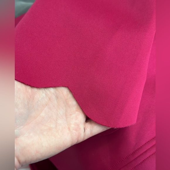 ASOS Curve Cut Out Midi Sheath Dress w/ Scallop Detail Size 18 Berry‎ Wine NWT - Picture 4 of 7